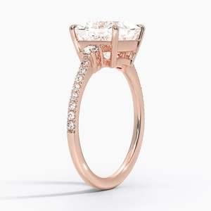 Anillo de Compromiso de Oro Amarillo con Diamantes, Corte Princesa, Diseño de Tres Piedras, Diamante Cultivado en Laboratorio con Certificado IGI, Anillo de Novia para Mujer - Product Image 4