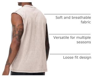 TRUPEXA Custom Men's Hip Hop 380g Cotton Tank Tops OEM ODM Sleeveless Gym <b>Vest</b> Wholesale Plain Athletic Fitness <b>Stringer</b> - Product Image 5
