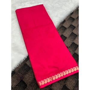 VÊTEMENTS DE SOIRÉE CRÊPE SAREE EN SOIE SANS COUTURE BLOUSE ROSE - Product Image 1