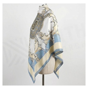 NORTH APPROACH Women's <b>Square</b> <b>Silk</b> <b>Scarf</b> Elegant Floral Print Multi-Functional Fashion Accessory All Seasons - Product Image 3