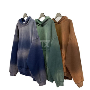 Sudadera Unisex de Algodón 100% Superpeinado y Bio-Lavado, Verde con Acabado Acid Wash, Tela Preencogida, 300 GSM - Product Image 6