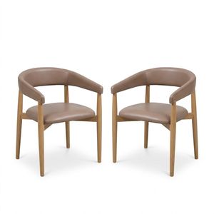 Modern <b>Solid</b> <b>Wood</b> <b>Round</b> <b>Dining</b> <b>Table</b> Set with Upholstered <b>Dining</b> Chairs for Cafe Restaurant Hotel Apartment Luxury Furniture - Product Image 3