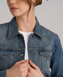 Chaqueta de Mezclilla Gruesa de Algodón para Hombre y Mujer, Fabricada en Pakistán, de Primera Calidad, Estilo Vintage con Cuello Mandarín, Transpirable y Resistente al Viento, Venta al Por Mayor - Product Image 5