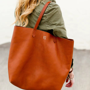 Handmade Leather Tote Bag Everyday Carry - Product Image 1
