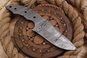 Cuchillo de acero de Damasco UA Supplies Drop Point de hoja fija de 8 pulgadas para camping, senderismo, pesca, grado industrial, afilado como una navaja. - Product Image 3