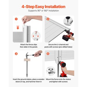 Schermo per la privacy da esterno Horizon a 2 pannelli 50x50, recinzione per condizionatore d'aria con 27,6 picchetti a terra per recinzione attrezzature piscina - Product Image 4