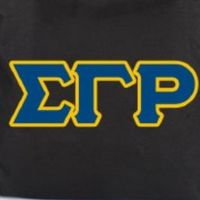 Sac fourre-tout noir à fermeture éclair Sigma Gamma Rho, sac à bandoulière avec lettres de sororité grecque, sac à main grande capacité pour femme, idéal pour le campus et le shopping