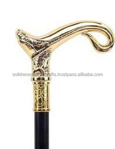 Bastón de madera de Venta caliente con nuevo diseño mango de latón bastón plegable para caminar bastones decorativos para caminar - Product Image 1