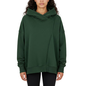 เสื้อฮู้ดสำหรับผู้หญิงโอเวอร์ไซส์ผ้านิ่มทันสมัย - Product Image 1