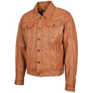 แจ็คเก็ตหนังสไตล์ทรัคเกอร์ ทนทาน พร้อมซับในที่ใส่สบาย เหมาะสำหรับอากาศเย็น แจ็คเก็ตฤดูหนาวสไตล์ทรัคเกอร์ - Product Image 4