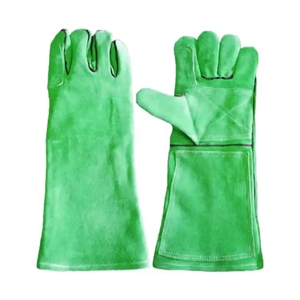 Gants en cuir de vachette haute performance avec paume fendue, protection industrielle des mains et des bras pour soudeurs - Product Image 4