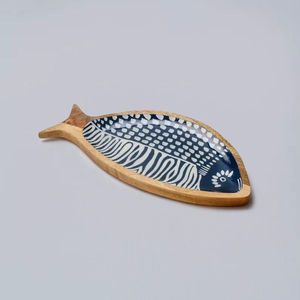 Oval Wooden Serving <b>Plate</b> Handpainted Floral Design Traditional Chinese Style Dishes & <b>Plates</b> - Product Image 2