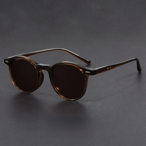 2025 Vintage <b>Retro</b> Oval UV400 Protection Full Rim <b>Sunglasses</b> Men Women Classical Style Comfortable Colored Black Custom Logo - Product Image 5
