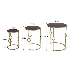Farmhouse Accent Coffee Table Set of 3 Wooden Nesting Tables for Living Room Bedroom Home Decor - Product Image 4