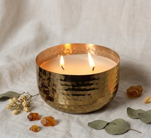 Luxury Custom Logo Stainless Steel <b>Candle</b> Jar With Airtight Metal Lid High-Gloss Polished Silver Scented Soy Wax <b>Candle</b> Vessel - Product Image 3