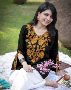 KV <b>Women's</b> Embroidered Viscose Rayon Wrinkle-Free Reversible Straight <b>Kurta</b> <b>for</b> <b>Women</b> (Purple Autumn) - Product Image 6