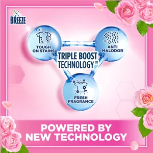 Détergent à lessive liquide 2-en-1 Breeze Grande recharge 3.2kg pour un parfum confortable avec nettoyage et adoucissement puissants - Product Image 3