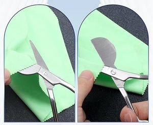 Tijeras de bordado con mango curvado, aprobadas por ISO, grandes, de doble curvatura, con funda, para bordar telas, tipo pico de pato. - Product Image 5