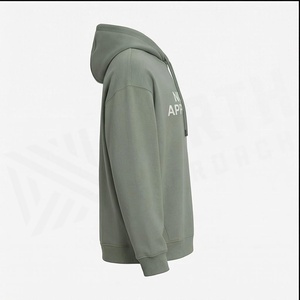 North Approach Hoodie <b>Men</b> Oversized Cotton Fleece Casual Hooded Sweatshirt Autumn Breathable Regular Fit Front Logo Print - Product Image 3