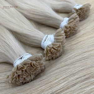 Extensions de cheveux naturels à pointe en U, kératine Super A, couleur blonde, qualité supérieure, sans synthétique, cheveux bruts lisses, fournisseurs - Product Image 2