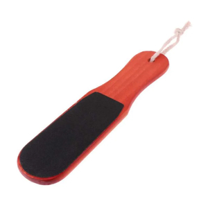 Limes à pieds rouges à manche en bois, double face, pour salon de beauté, outils de pédicure, soins des pieds, éliminateurs de callosités - Product Image 4