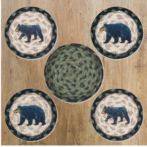 Green Black Decorative <b>Drink</b> <b>Coasters</b> Stylish Table Protection <b>for</b> Coffee Table Dining Office Desk - Product Image 3