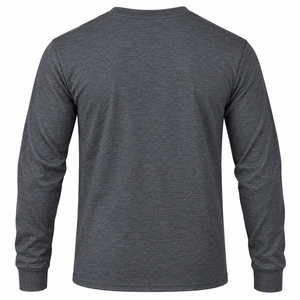 T-shirt unisexe à manches longues gris foncé Phi Beta Sigma avec motif graphique de lettres grecques blanches et bleues sur la poitrine, col rond et poignets côtelés - Product Image 3