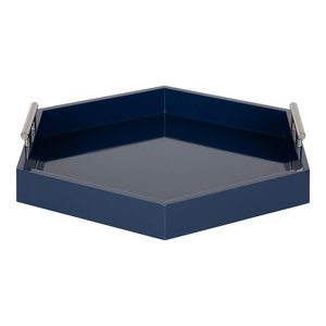 Plateau de luxe en acier inoxydable doré martelé et bois avec poignées, écologique, compatible lave-vaisselle, pour la maison, l'hôtel et le restaurant - Product Image 5
