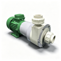 Pompa Kimia Sentrifugal Horizontal Industri K M-50-40-98-45 PP 1.5 kW Penggerak Magnetik 333 L/mnt 50/60 Hz untuk Transfer Cairan