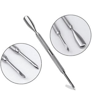 3Pcs Stainless Steel <b>Cuticle</b> Manicure Set Dual End Spoon Remover <b>Cutter</b> Pusher Nipper for Nail Art Professional <b>Cuticle</b> Removal - Product Image 6