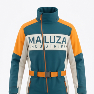 Traje de Esquí Personalizado de Fábrica, Sublimado, Impermeable, con Capucha, de Poliéster/Nailon para Hombre, Chaqueta de Snowboard Térmica, Cortavientos y Cálida - Product Image 3