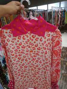 Chemisier Tunique Décontracté en Coton Respirant à Motif Étoiles Vintage Dégradé Ombré, Manches Longues, Boutonné, Col Rabattu - Product Image 4