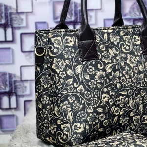 Bolso de Mano con Estampado Floral Jacquard 2026 – Juego de 2 Piezas con Correa Desmontable, Excelente Precio - Product Image 2