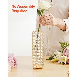 16 Vases à Fleurs de Mariage en Cristal Hauts de 10,24 pouces, Installation Facile, Centres de Table Cylindriques et Décorations pour Banquets et Mariages - Product Image 6