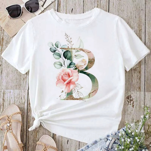 Ropa Femenina con Estampado Gráfico de Patas de Perros y Personas, Estilo de Moda Estética de Dibujos Animados, Manga Corta, Estilo Primavera-Verano - Product Image 5