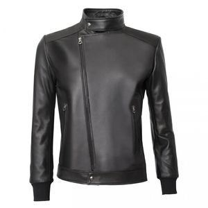 Fabricant de vestes en cuir pour hommes, vestes en cuir teintes sur mesure, usine de vestes en cuir zippées pour motards, prix de gros. - Product Image 1