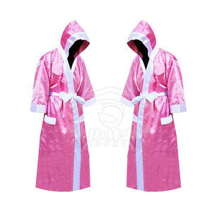 <b>Boxing</b> <b>Robe</b> with Hood Polyester Satin Material Custom MMA <b>Boxing</b> <b>Robe</b> New Style Design <b>Boxing</b> <b>Robe</b> - Product Image 5