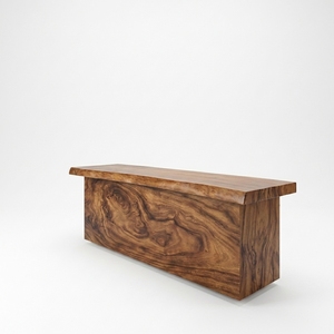 Escritorio Ejecutivo de Madera Sólida con Borde Natural, Mostrador de Recepción Moderno, Mueble de Oficina para Sala de Juntas - Product Image 1