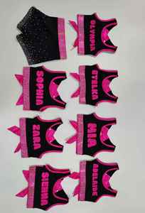 ชุดเชียร์ลีดเดอร์เด็ก Solid Traders 2026 ประดับเพชรเทียม สำหรับการแสดงและการฝึกซ้อม เสื้อกล้าม กระโปรง โพลีเอสเตอร์ 100% - Product Image 4