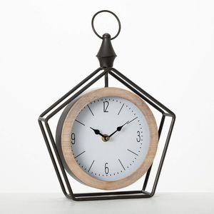 Compact Decorative Metal <b>Desk</b> Clock For <b>Study</b> Corner With Stylish Frame And Functional Home Decor Accent - Product Image 3