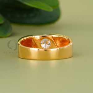 1.03 CT Lab Diamond <b>Solitaire</b> <b>Ring</b> Round Brilliant VVS VS DEF 14K White Gold Tension Set Unisex Minimalist Engagement Band - Product Image 3