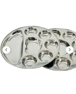 ชุดภาชนะอาหารสแตนเลสสตีลสไตล์คลาสสิกถาดอาหารทาลีสำหรับงานเลี้ยงอาหารค่ำจัดส่งจากอังกฤษ - Product Image 1