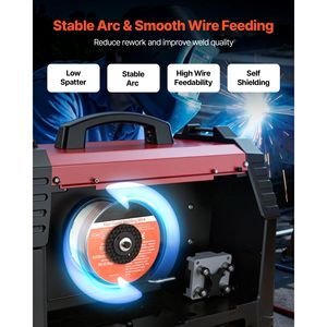 Filo per saldatura MIG a nucleo fuso E71T 11 da 0,03 pollici, 2 libbre, senza gas, per acciaio dolce, a bassa schizziatura, per saldatura ad arco in tutte le posizioni, peso 15 kg - Product Image 3