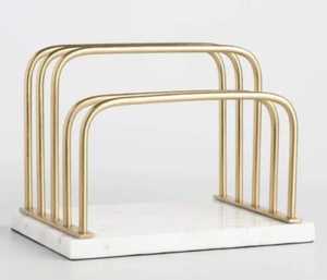 Porte-serviettes décoratif en forme de cœur doré, support à mouchoirs en métal, finition laiton de luxe, organisateur de papier de table pour événements festifs - Product Image 6