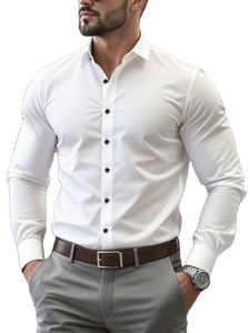 Camisa Formal de Manga Larga con Cuello, 100% Algodón, Camisas de Vestir para Hombre, Manga Larga para Hombre, Uniforme de Trabajo de Calidad - Product Image 2
