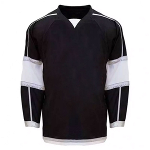 Jersey de Hockey sobre Hielo con Cuello en V para Hombre, Manga Larga, Sublimado, Absorbente de Humedad, Poliéster, Ropa Deportiva, Corte Regular para Adultos - Product Image 3