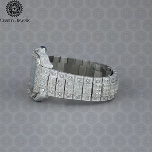 Reloj de Lujo para Hombre Charm Jewells, Acero Inoxidable, Esfera de 40 mm, Bisel con Diamantes, Movimiento Mecánico Analógico, Fecha Automática, Resistente al Agua 10 Bar - Product Image 2