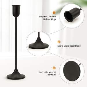 Candelabro de Metal Negro de Diseño Moderno, Candelabros de Lujo para Bodas, Fiestas de Cumpleaños y Navidad - Product Image 4