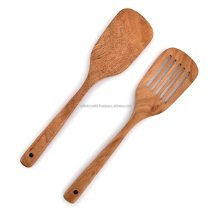 Juego de Servidores de Ensalada de Madera de Acacia con Mango Largo, Ecológico, Apto para Lavavajillas, Microondas y Horno, Utensilios Populares para Ensaladas - Product Image 4