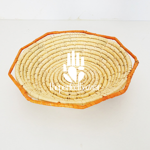 Panier de rangement en forme de diamant, multi-usages, fait main, en herbe de Moonj naturelle, panier ouvert, écologique, durable, taille mini - Product Image 5